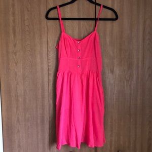 Express Pink Summer Dress with Pockets